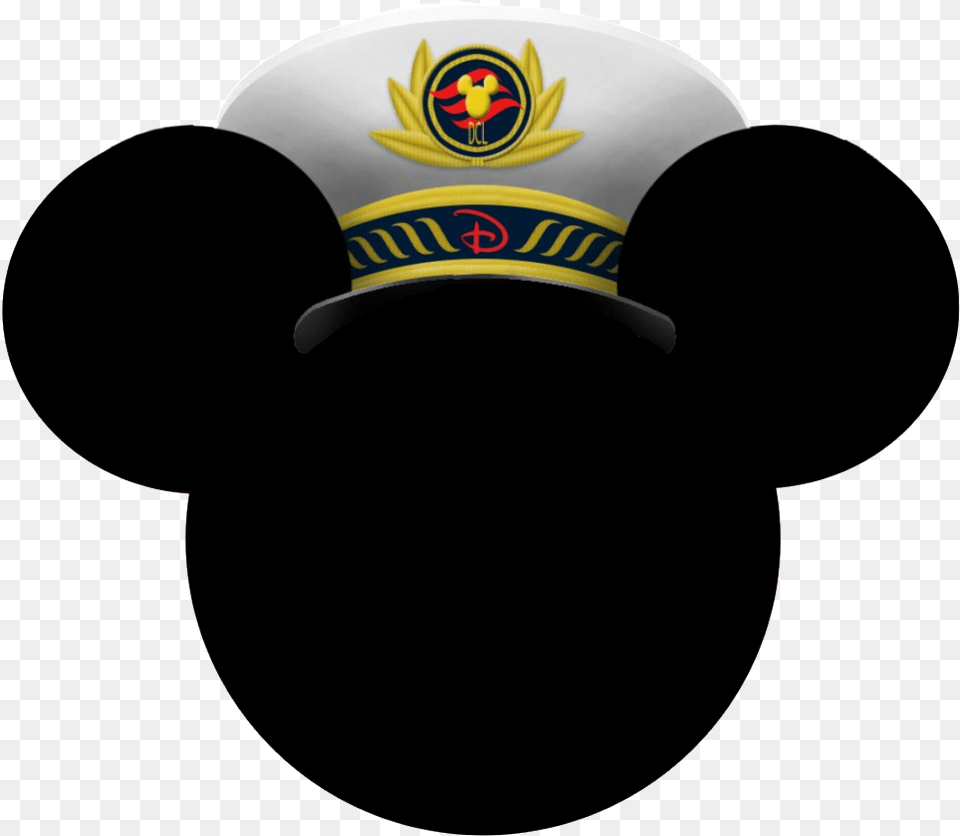 Captain Hat Mickey Head Photo Capthatmh Pngcaptain Badge, Logo, Clothing, Emblem, Symbol Png
