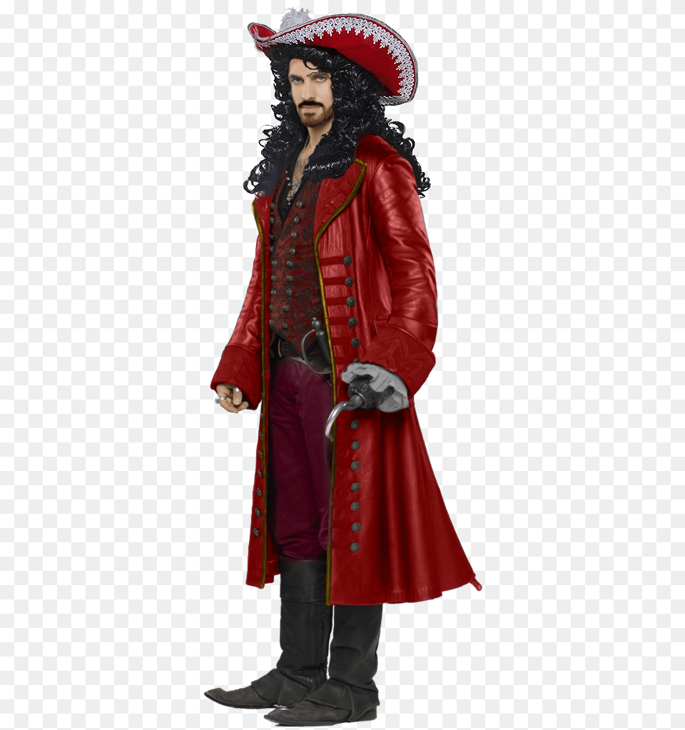 Captain Hook Authentic Pirate Captain Smiffys, Clothing, Coat, Adult, Person Free Png Download