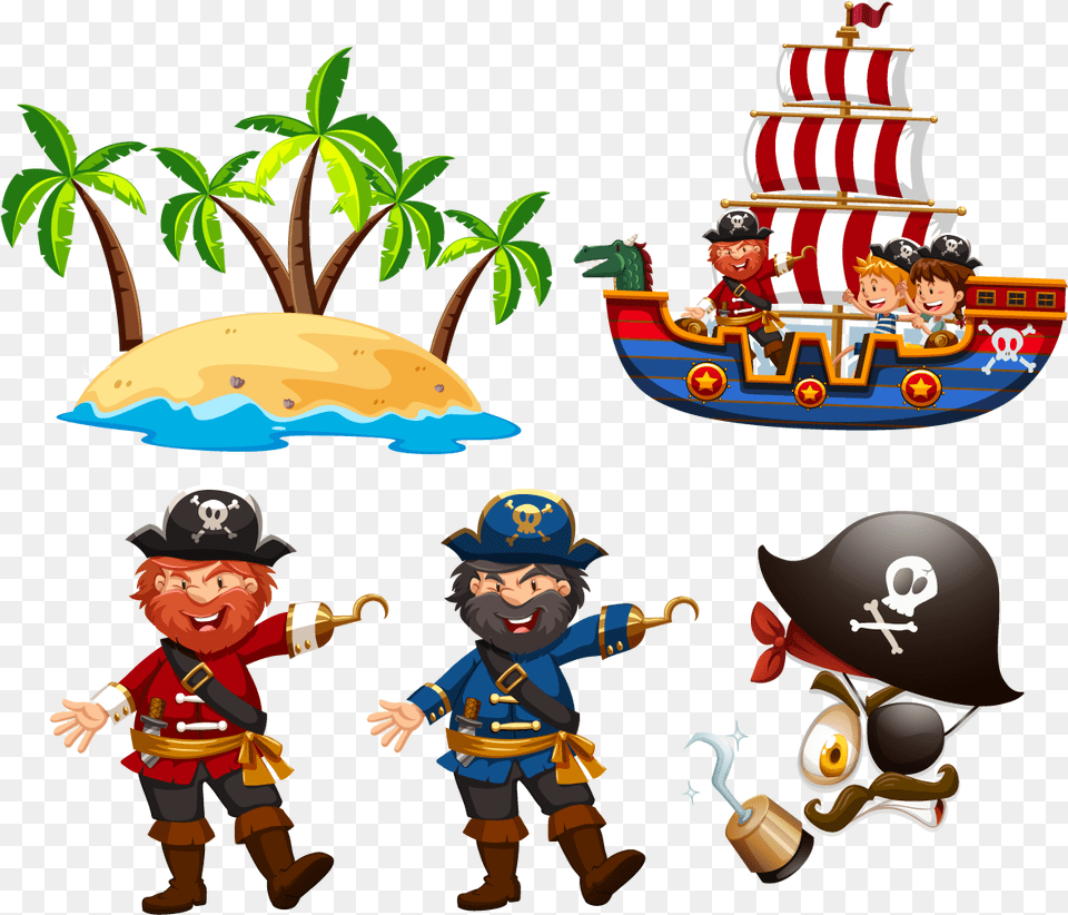Captain Hook Piracy Euclidean Vector Illustration Pirates Vector Person, Pirate, Baby, Face Free Png Download