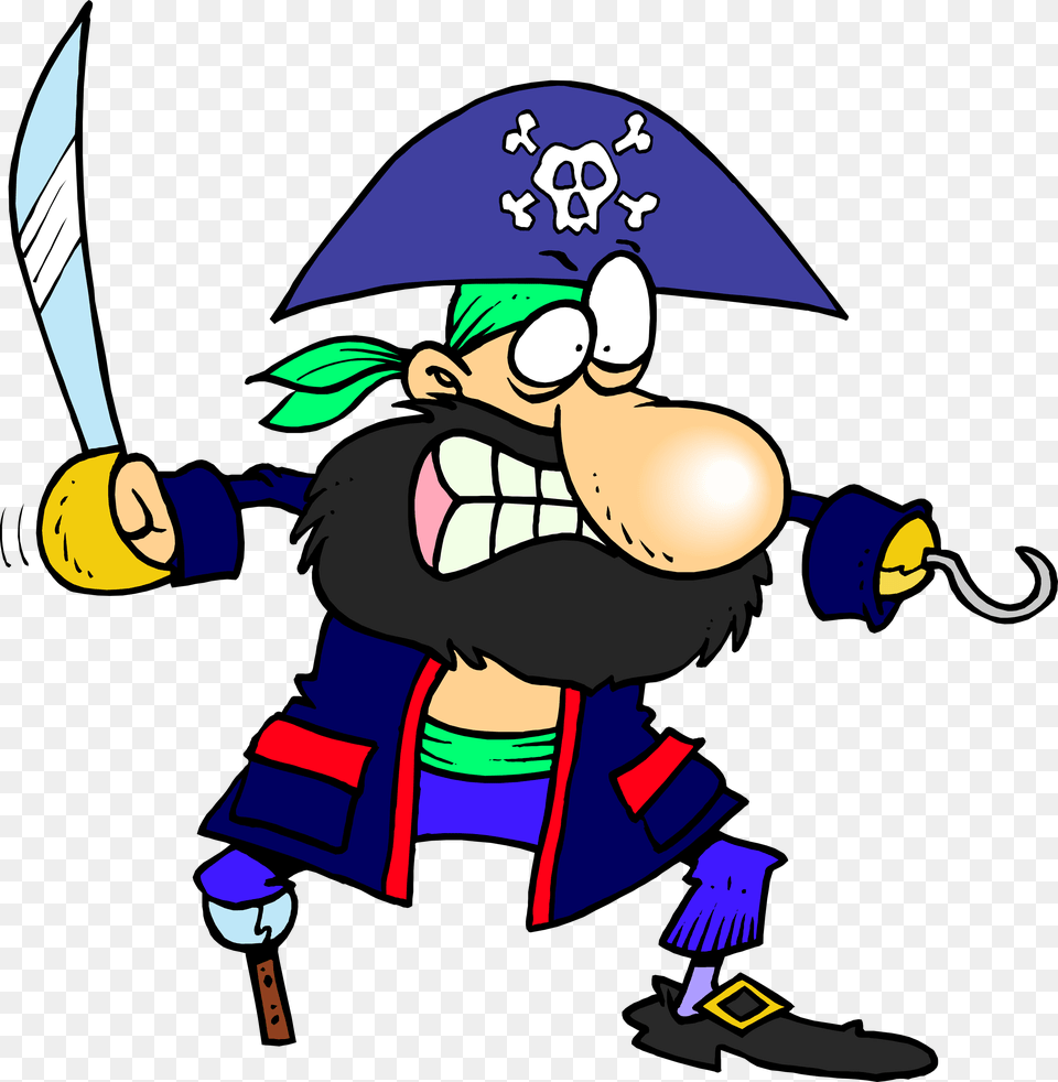 Captain Hook Piracy Pegleg Royalty Sticker, People, Person, Baby, Pirate Free Transparent Png