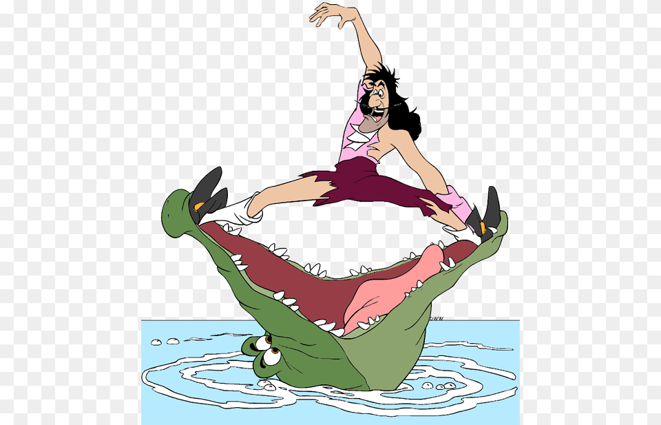 Captain Hook Smee And Crocodile Clip Art Disney Clip Art Galore, Baby, Person, Adult, Woman Free Png