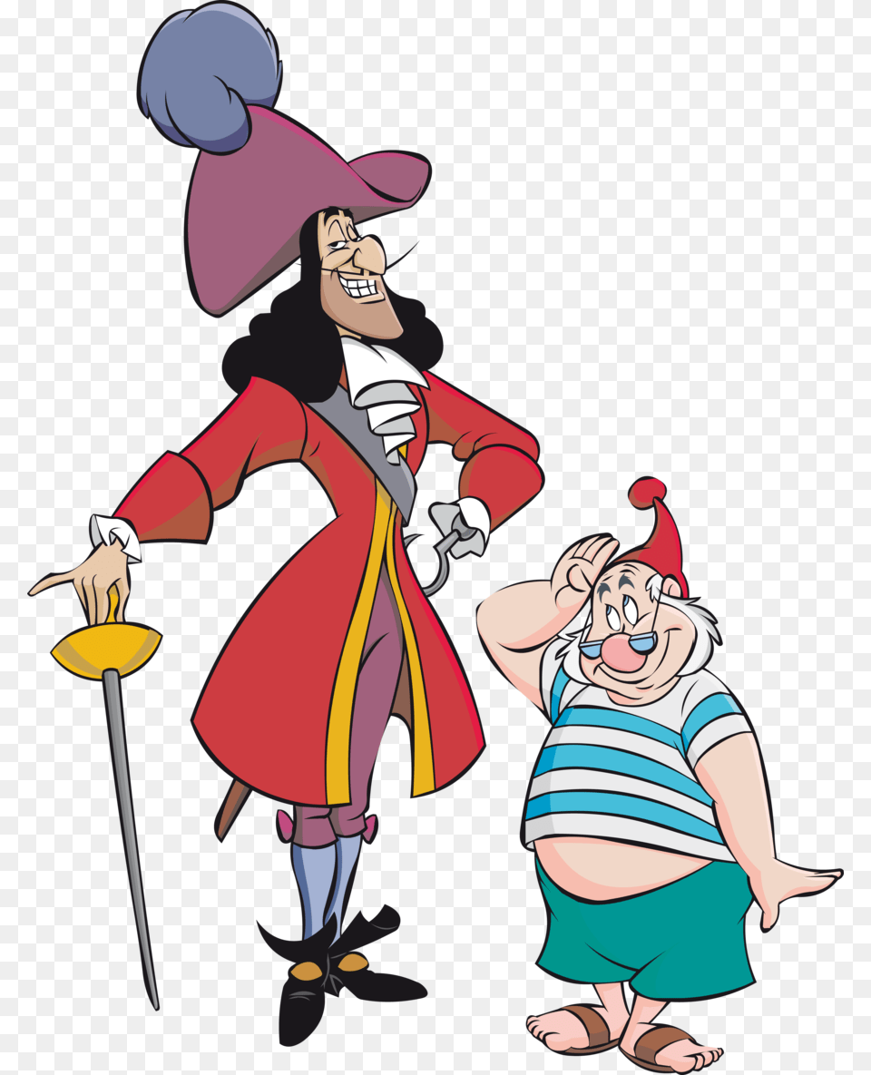 Captain Hook Transparent Peter Pan Captain Hook And Mr Smee, Book, Comics, Publication, Baby Free Png