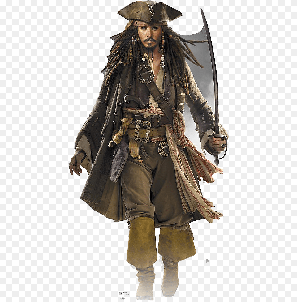 Captain Jack Sparrow Download Captain Jack Sparrow, Person, Pirate, Sword, Weapon Png