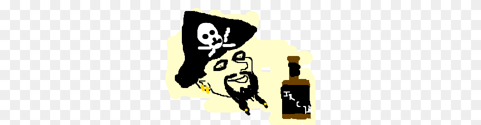 Captain Jack Sparrow Drinking Jack Daniels, Person, Face, Head, Pirate Free Png Download