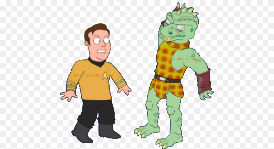 Captain Kirk Practice His Moves Captain Kirk Fight Star Trek Family Guy, Person, Male, Boy, Child Png Image
