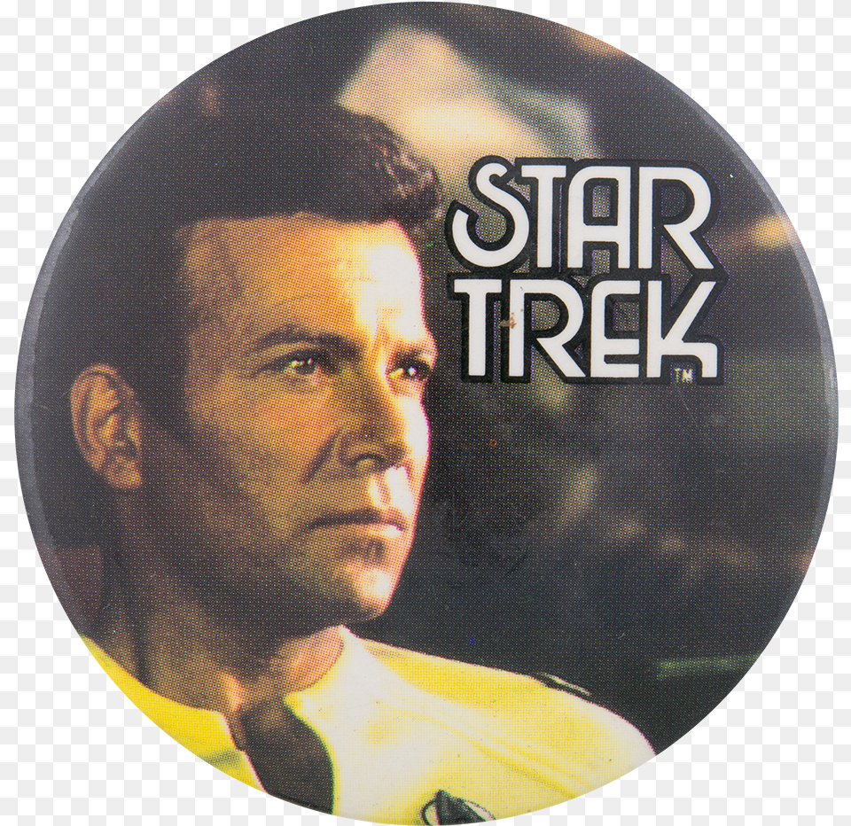 Captain Kirk Yellow Shirt Star Trek Star Trek Pinback Captain Kirk Button, Adult, Male, Man, Person Png Image