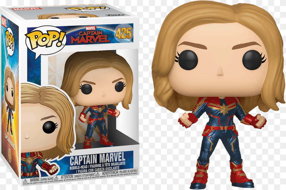 Captain Marvel Bobble Head, Baby, Person, Face, Doll Free Transparent Png