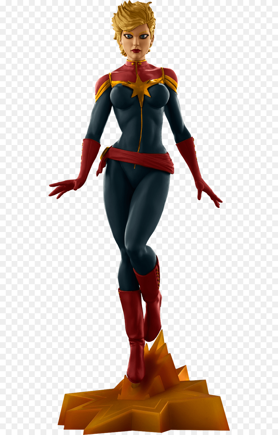 Captain Marvel Captain Marvel39s Statue, Adult, Person, Female, Woman Free Png