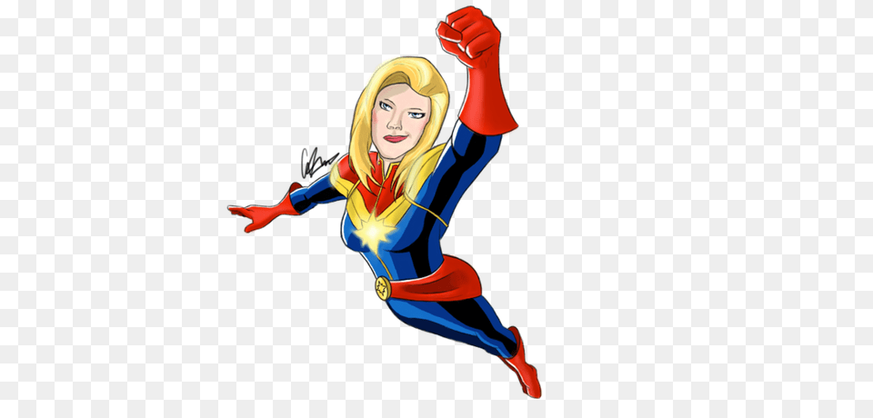 Captain Marvel Clipart, Adult, Female, Person, Woman Free Png