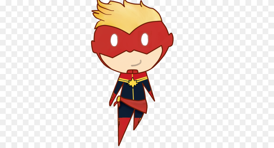 Captain Marvel Clipart Chibi, Book, Comics, Publication, Person Free Png Download