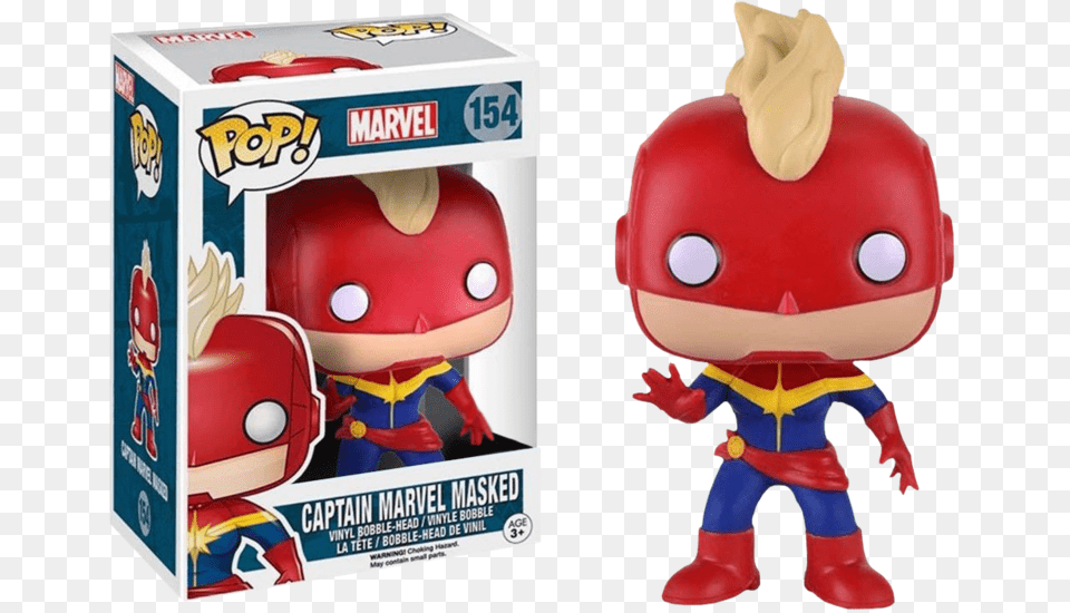 Captain Marvel Comic Funko Pop, Toy Free Png