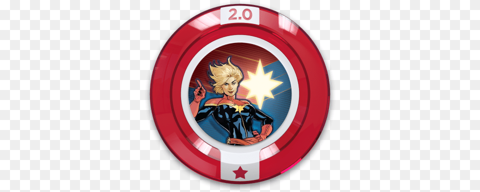 Captain Marvel Disney Infinity 20 Captain Marvel Disc, Disk, Adult, Female, Person Png Image