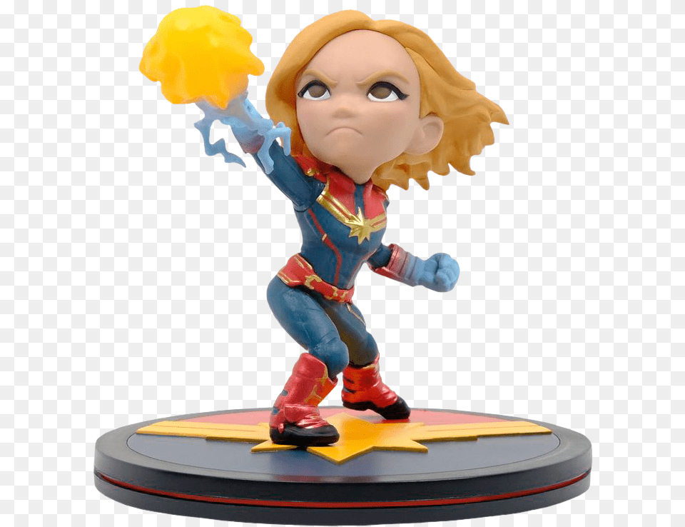 Captain Marvel Cartoon, Figurine, Doll, Face, Head Free Png Download