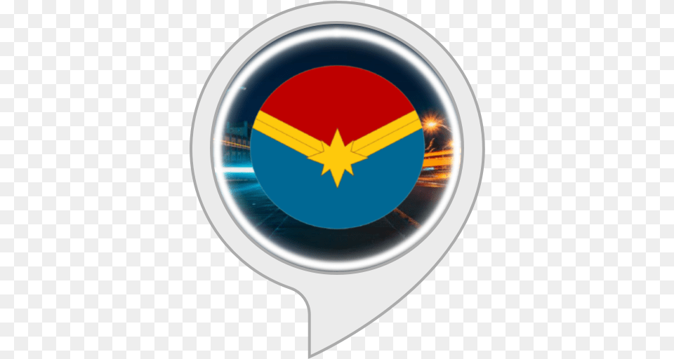 Captain Marvel Facts Amazonin Alexa Skills Circle, Emblem, Symbol, Disk, Logo Png Image