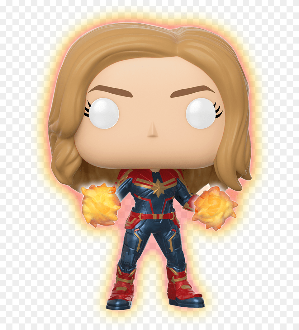 Captain Marvel Funko Pop Walmart Exclusive, Doll, Toy, Face, Head Free Png