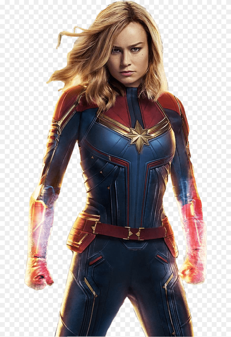 Captain Marvel Images Mcu Captain Marvel Suit, Adult, Person, Jacket, Female Free Transparent Png