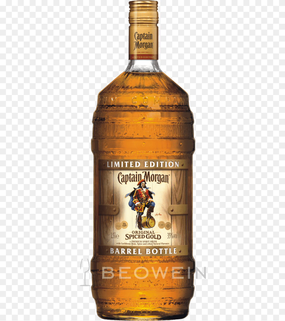 Captain Morgan 1 5 Liter, Liquor, Alcohol, Beverage, Tequila Png Image