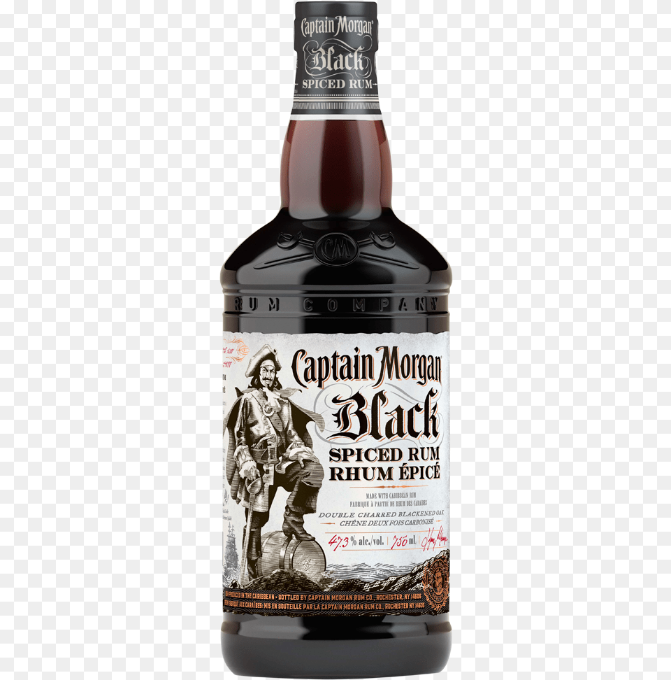 Captain Morgan Black Spiced Rum 750 Ml Captain Morgan Limited Edition, Alcohol, Beer, Beverage, Person Free Png Download