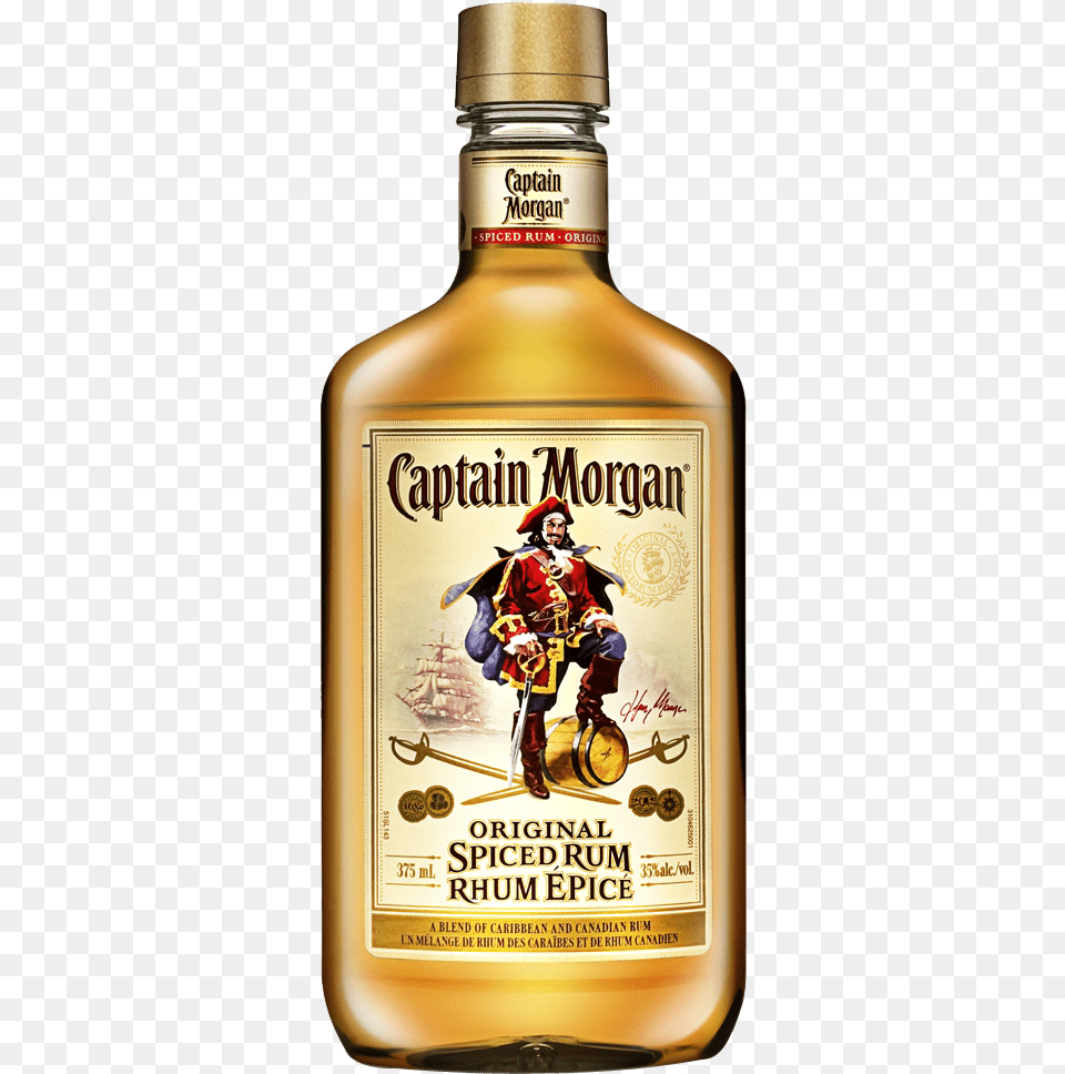 Captain Morgan Original Spiced Rum 375 Ml Captain Morgan Original Spiced Gold, Alcohol, Beverage, Liquor, Adult Free Png