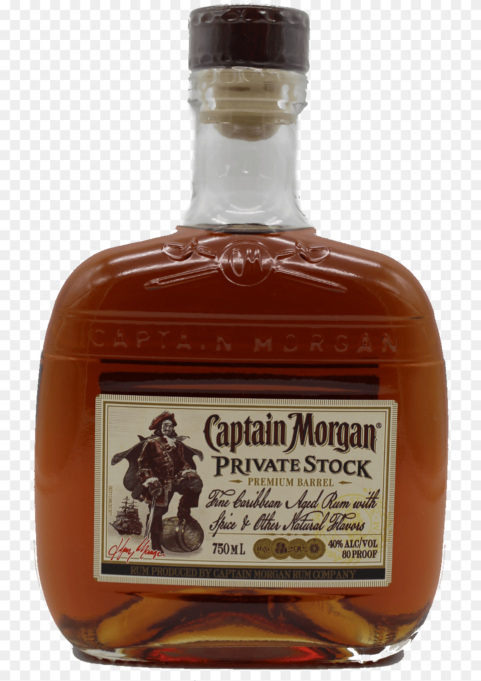 Captain Morgan Pricate Stock, Alcohol, Beverage, Liquor, Adult Png Image