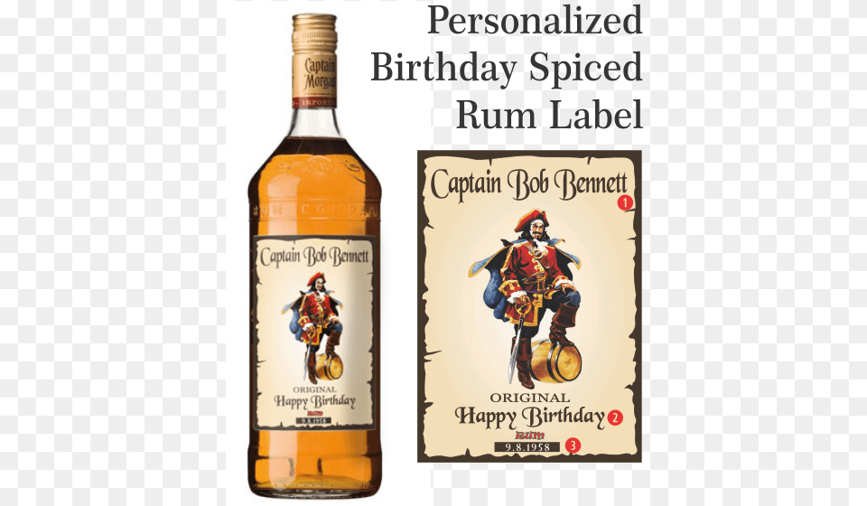Captain Morgan Rum Spiced, Alcohol, Beverage, Liquor, Adult Png