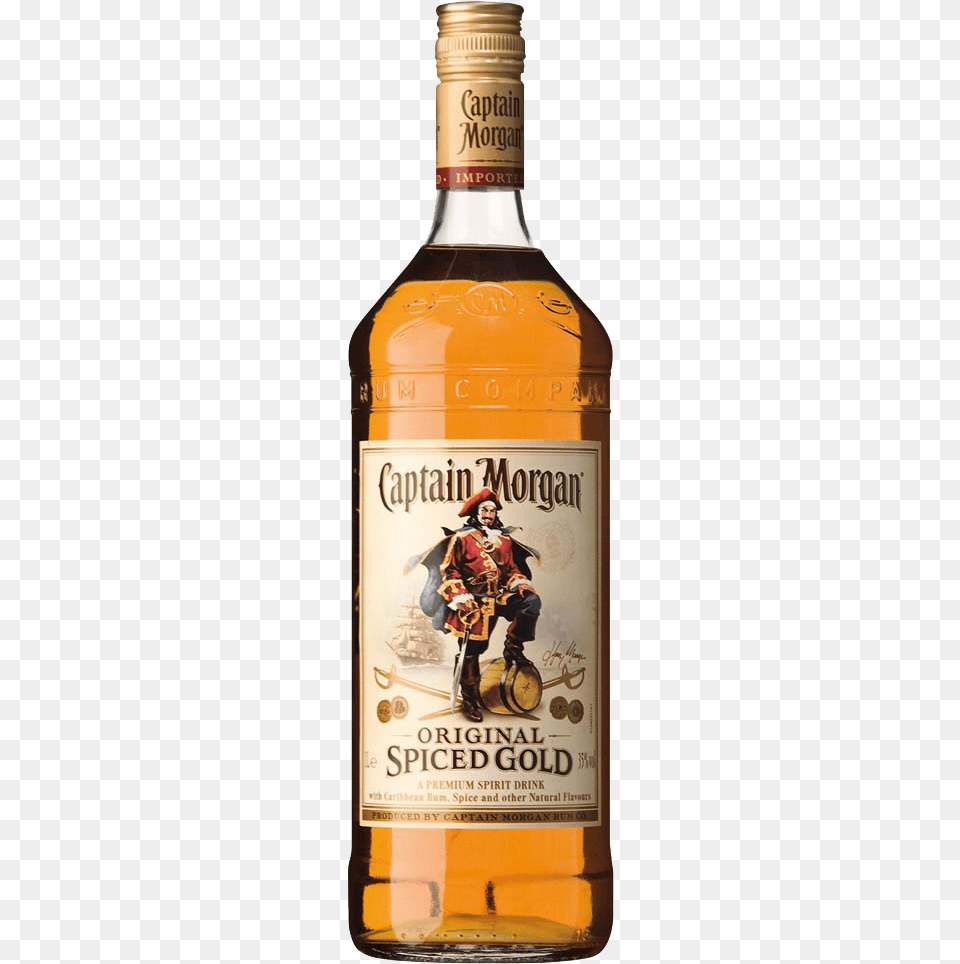 Captain Morgan Spiced Gold Rum, Alcohol, Beverage, Liquor, Adult Free Png