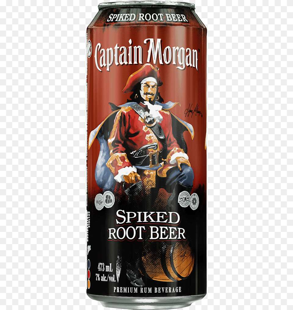 Captain Morgan Spiked Root Beer Captain Morgan Spiked Brew, Adult, Alcohol, Beverage, Person Png