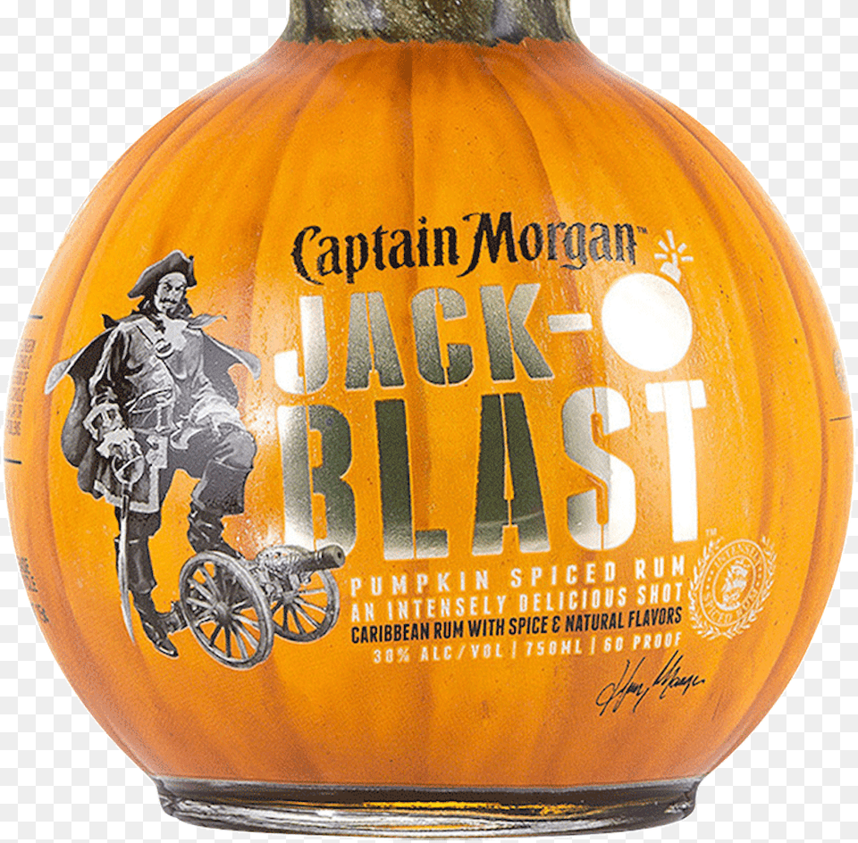 Captain Morgan39s Jack O Blast Pumpkin Spice Rum Is Captain Morgan Jack O Blast, Adult, Vegetable, Produce, Plant Png Image