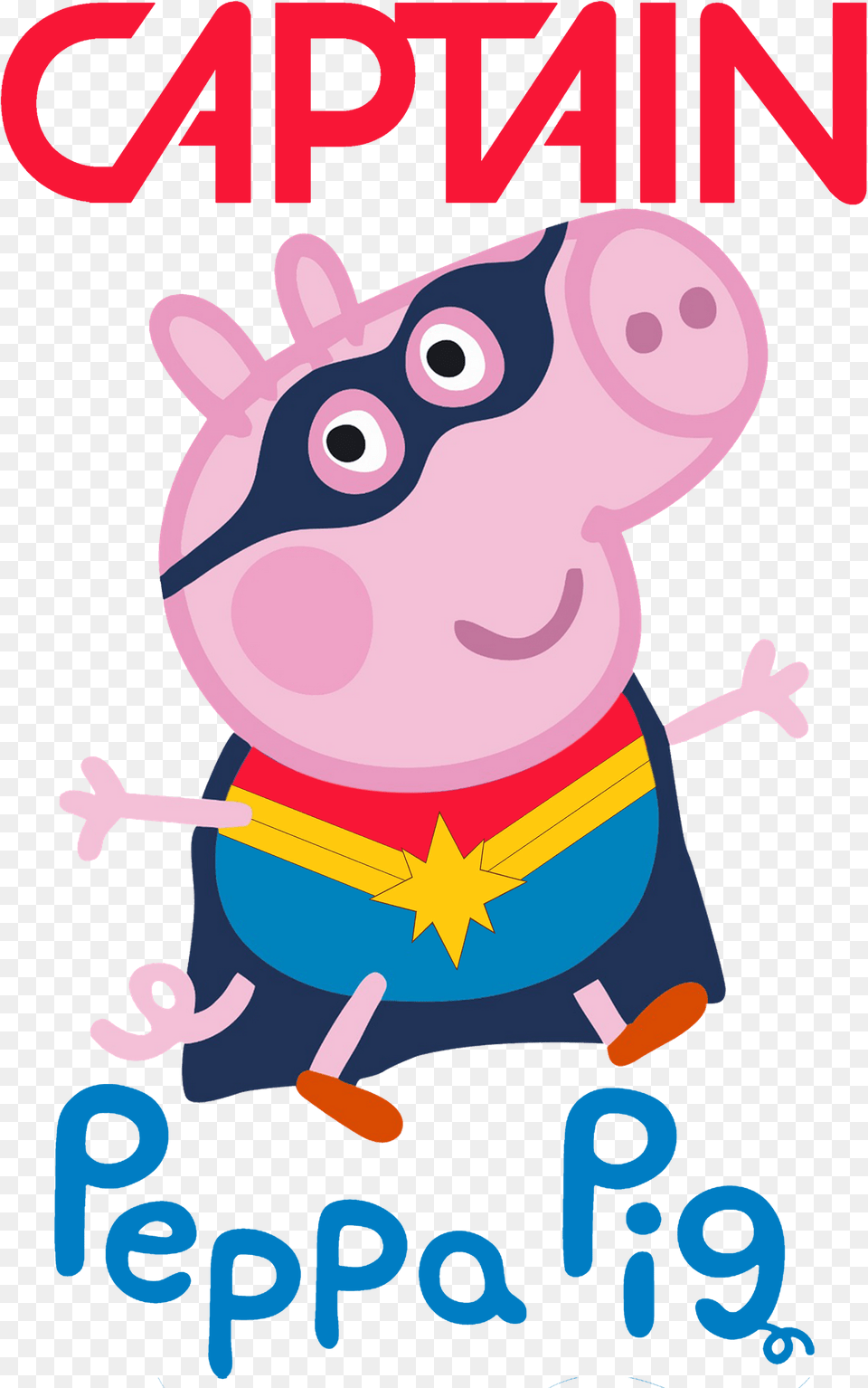 Captain Peppa Pig T Shirt Print Coloring Pages Peppa Pig, Advertisement, Animal, Mammal, Bird Free Png