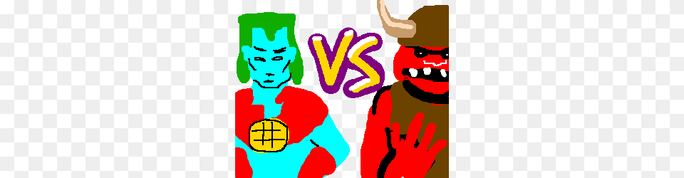 Captain Planet Versus A Red Viking Ogre, Adult, Light, Male, Man Free Png