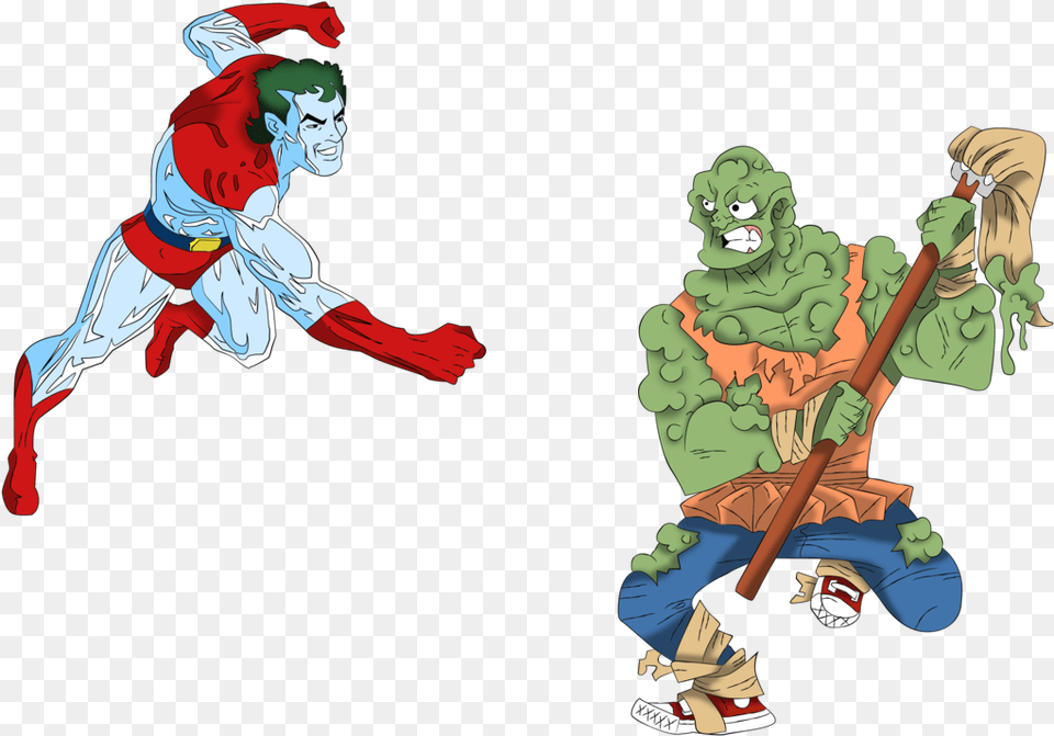 Captain Planet Vs Toxie By Contestofchampions Cartoon, Book, Comics, Publication, Baby Png Image