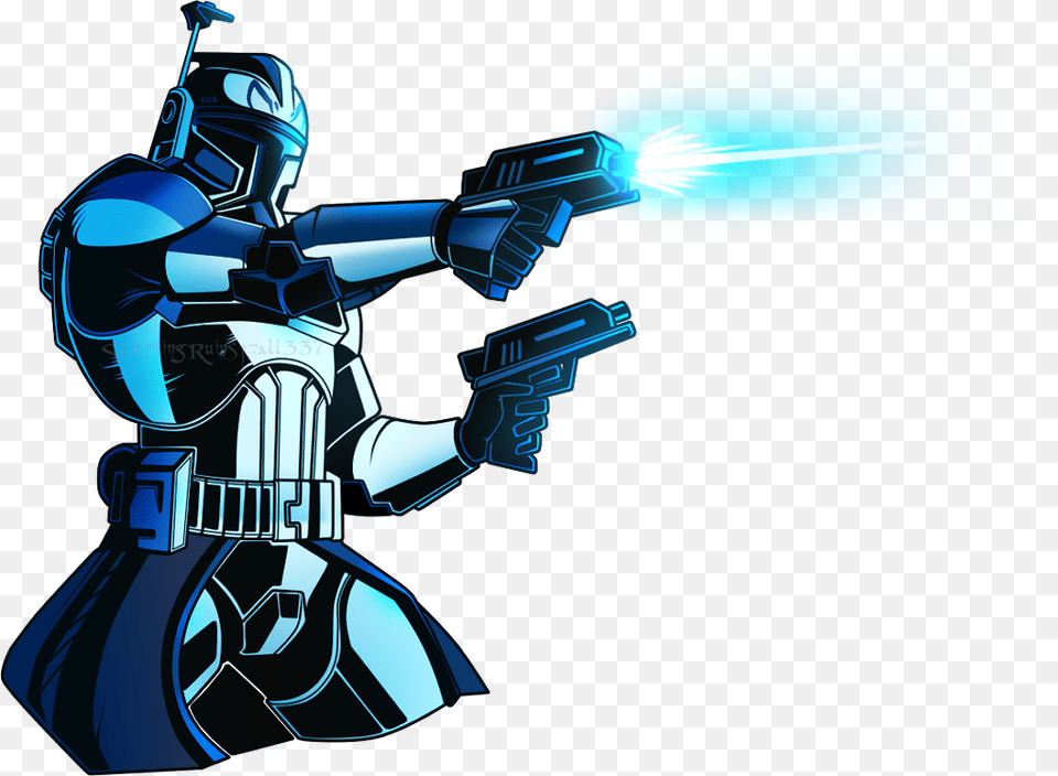 Captain Rex Clone Wars Fa By Ninjakato Illustration, Person, People, Duel, Light Free Transparent Png