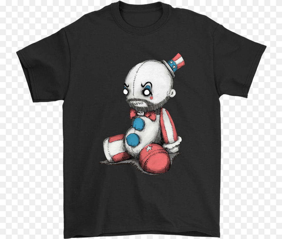 Captain Spaulding Voodoo Doll Shirts Florida Texas T Shirt, Clothing, T-shirt, Toy, Face Free Transparent Png