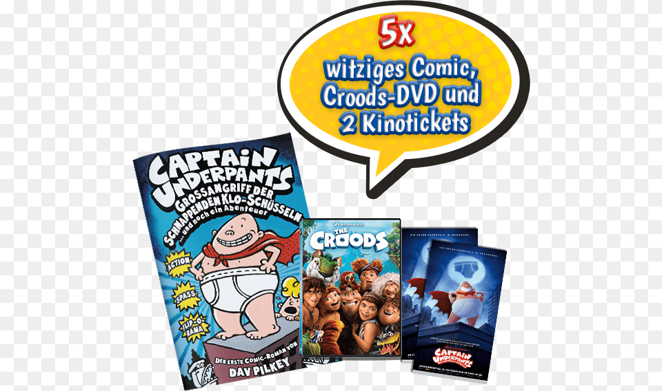 Captain Underpants, Advertisement, Book, Poster, Publication Png