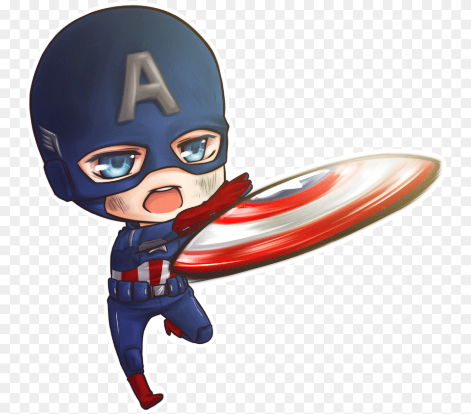 Captainamerica Marvel Superhero Avengers Chibi Kapitan Amerika Chibi, Baby, Person, Toy, Frisbee Free Png