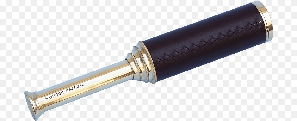 Captains Brass And Leather Spyglass Blade, Telescope, Smoke Pipe Png Image