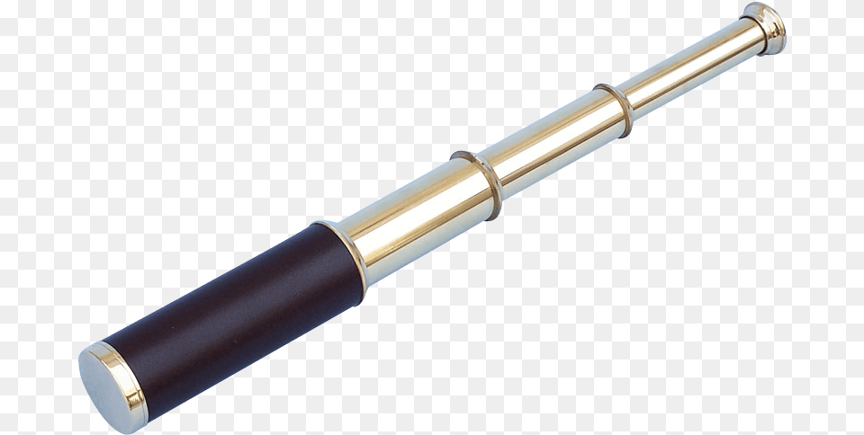 Captains Brass And Leather Spyglass Monocular, Telescope Free Png Download