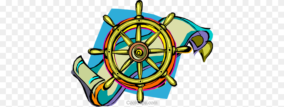 Captains Wheel Ship Royalty Vector Clip Art Illustration, Aircraft, Airplane, Transportation, Vehicle Free Png Download