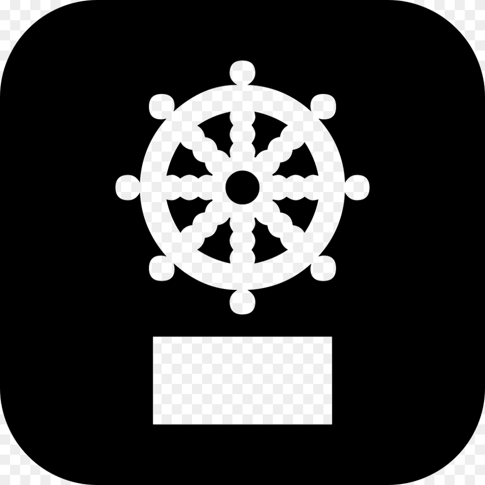 Captains Wheel Symbol On Square Background Symbol Of Kirat Religion, Machine, Spoke, Vehicle, Transportation Free Transparent Png