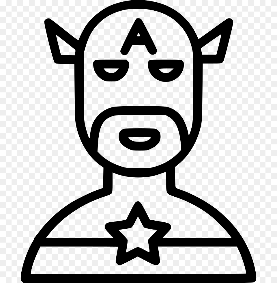 Caption America Avenger Marvel Character Movie Comments Svg Marvel Characters Icon Vector, Stencil, Animal, Kangaroo, Mammal Png Image