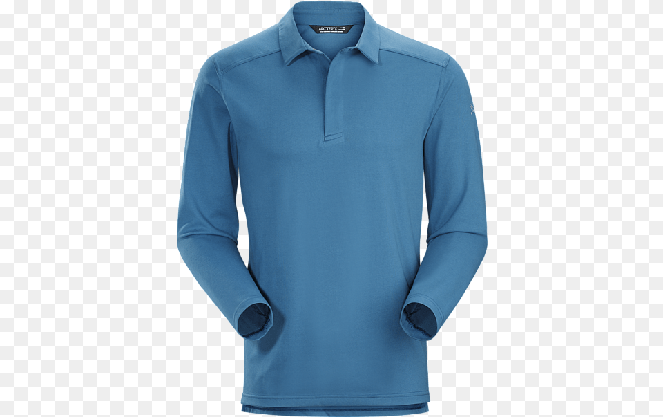 Captive Polo Shirt Ls Men39s Light Hecate Arc39teryx Men39s Captive Ls Polo, Clothing, Fleece, Long Sleeve, Sleeve Free Png