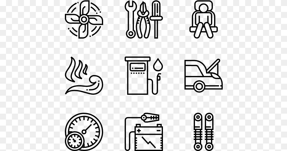 Car Accessories Cute Black And White, Gray Free Png Download