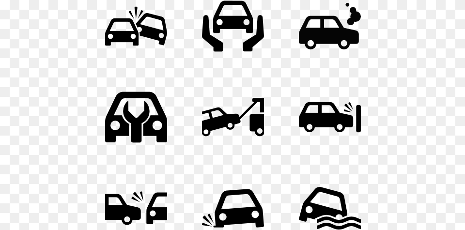 Car Accidents Vector Vehicle Icon, Gray Free Transparent Png