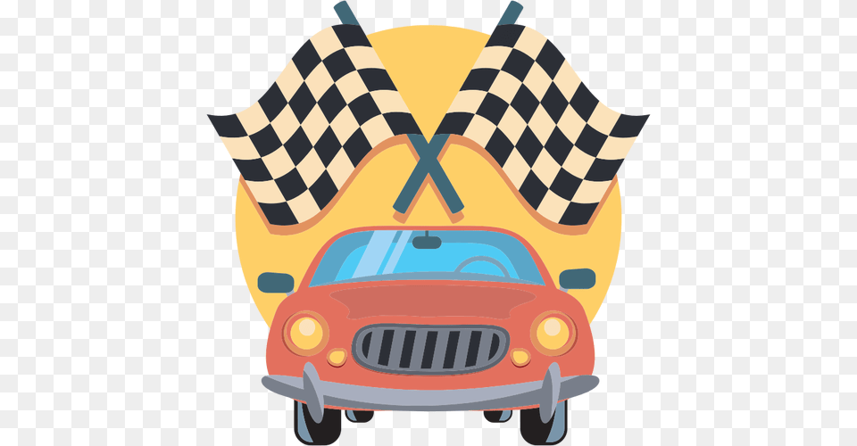 Car And Racing Flags, Transportation, Vehicle, Car Wash, Machine Png Image