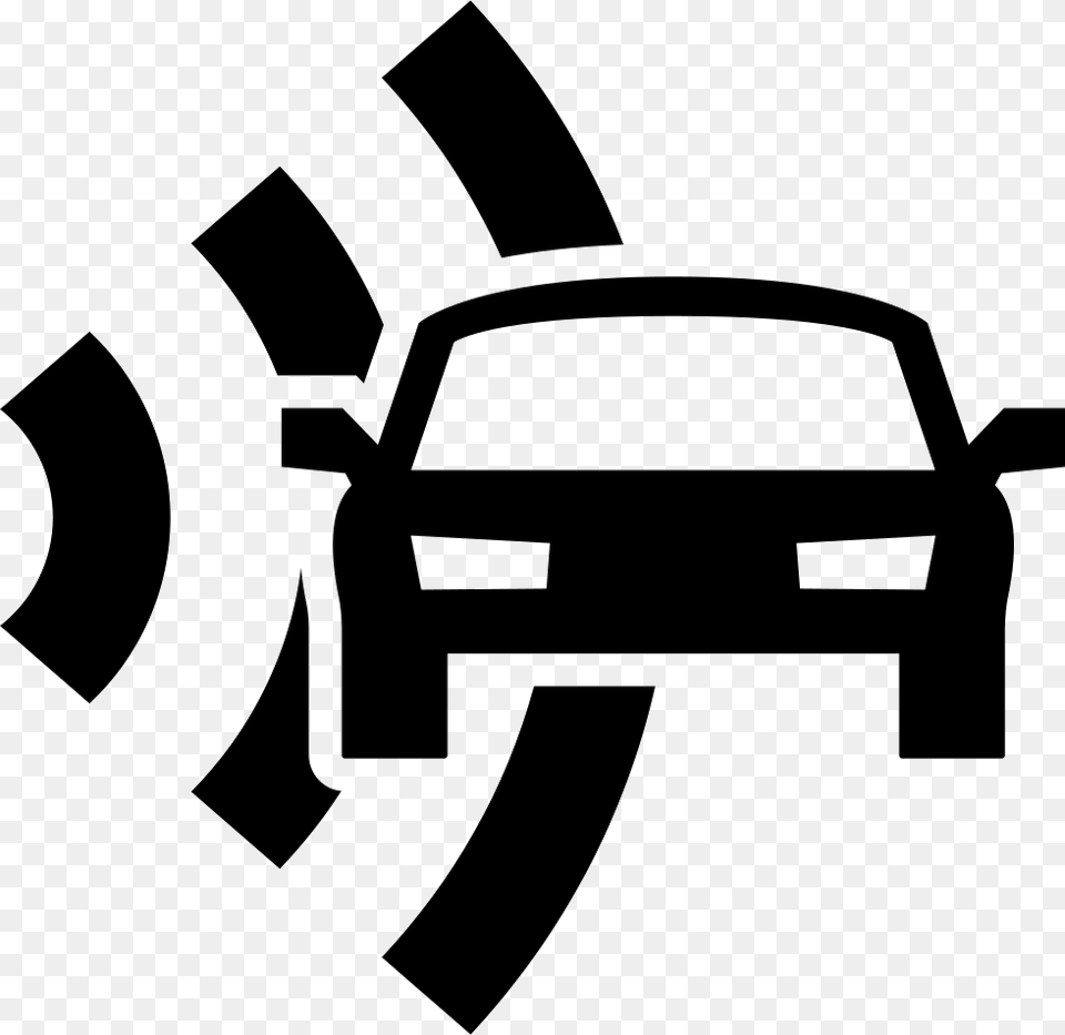 Car And Radar Security Comments Car Alarm Icon, Stencil Free Png Download