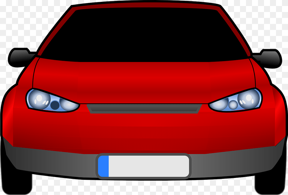 Car Automobile Headlamp Headlight License Tag Car Clipart Front, Coupe, Sports Car, Transportation, Vehicle Free Transparent Png