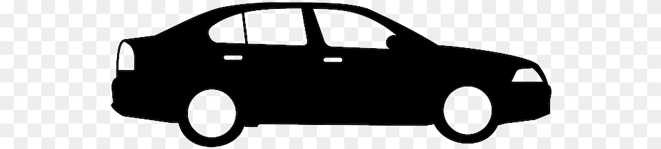 Car Automobile Sedan Four Door Black Car Clipart, Transportation, Stencil, Vehicle, Silhouette Free Png Download