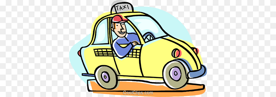Car Automobile Taxi Royalty Vector Clip Art Illustration, Transportation, Vehicle, Baby, Person Png