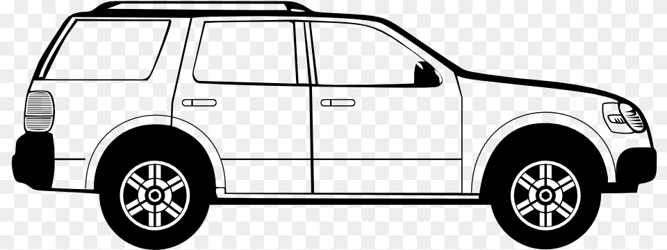 Car Black And White Clipart Side View Car Clipart, Logo, Symbol, Recycling Symbol Free Transparent Png
