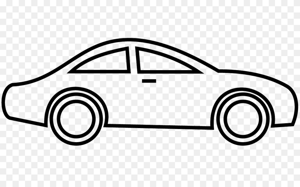 Car Black And White Race Car Clipart Black And White, Transportation, Stencil, Sedan, Vehicle Png
